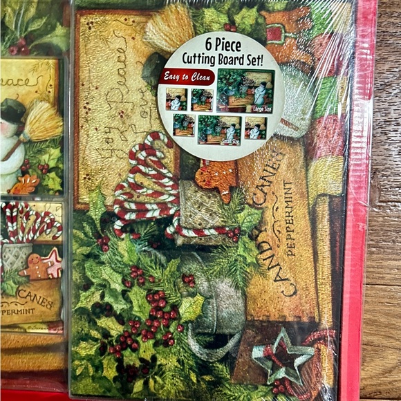 Happy Holiday Collection • Susan Winget • Snowman •6 Piece Cutting Board/Coaster - Picture 5 of 16